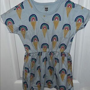 Tea Collection Blue Dress with Ice Cream Cone Pattern